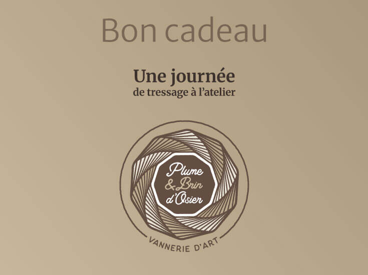 Bon Cadeau pour une journée de tressage d'osier chez Plume & Brin d'Osier