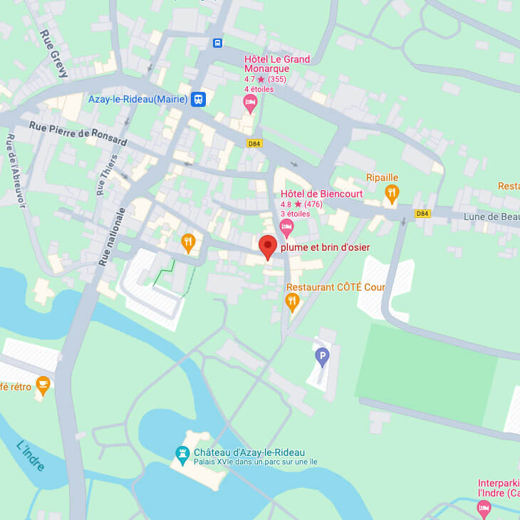 Carte Google - Plume et Brin d'Osier